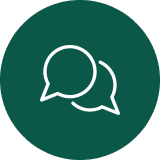 Two overlapping speech bubbles icon
