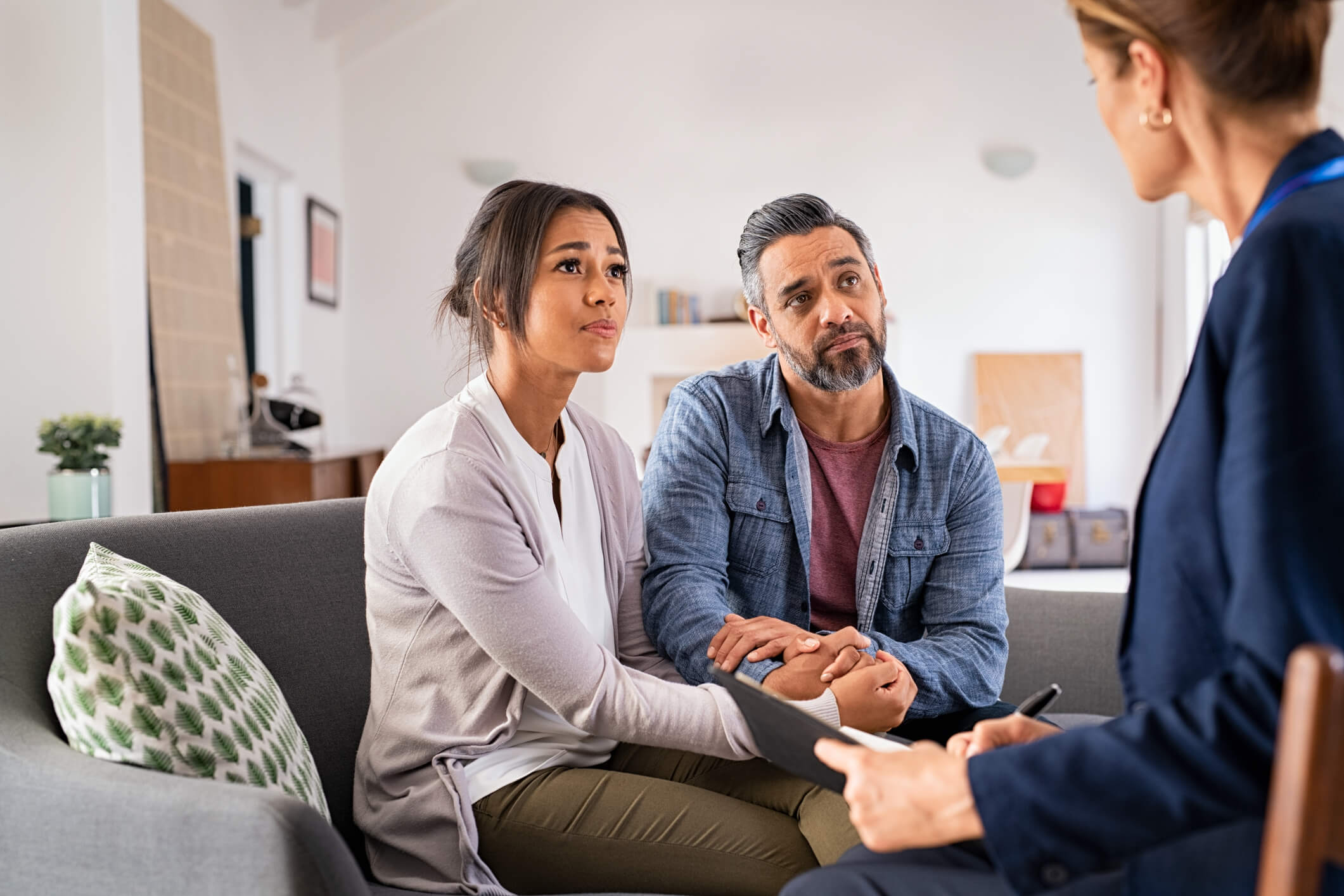 Couple in therapy session with counselor1