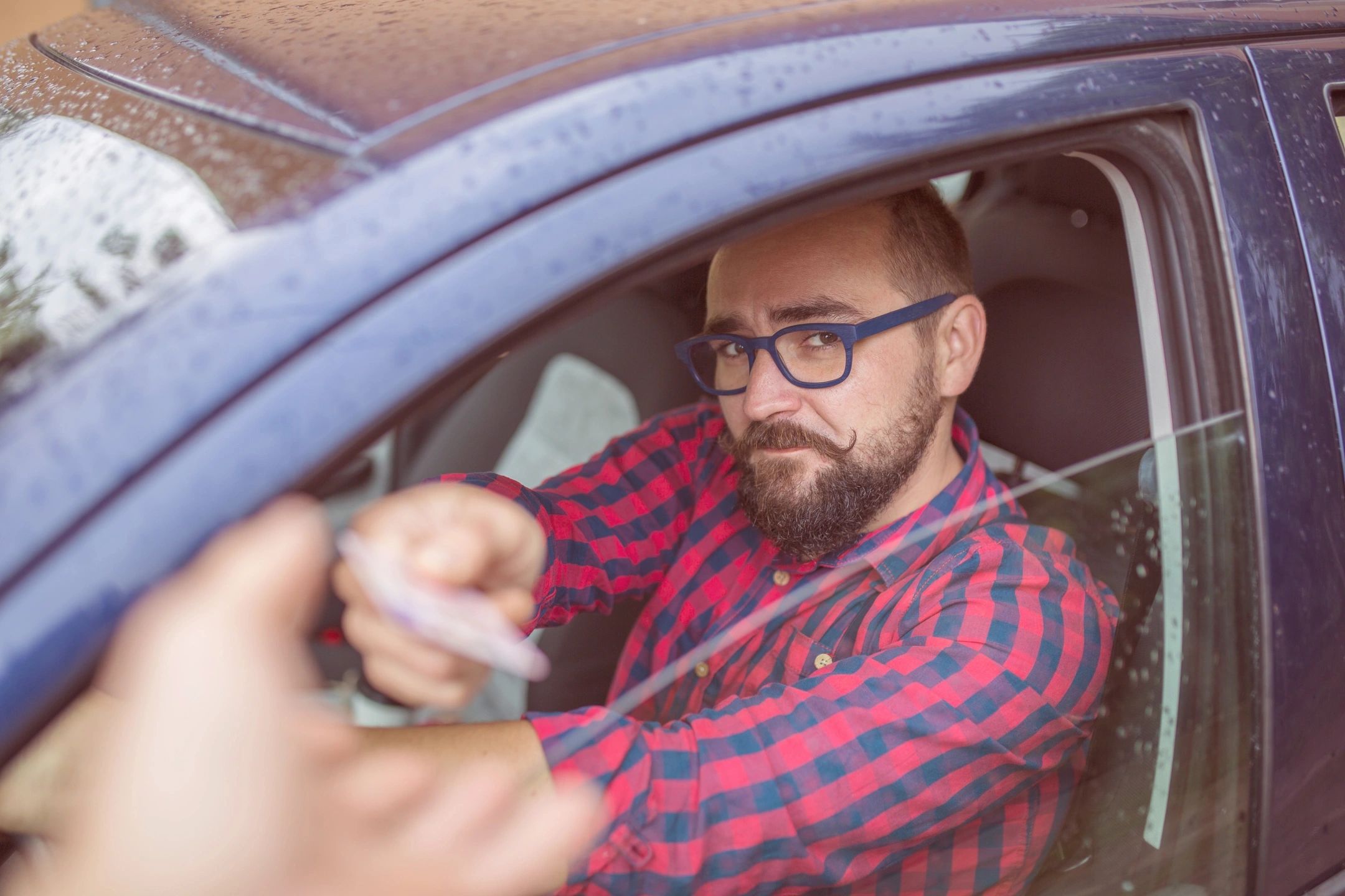 men in the car
